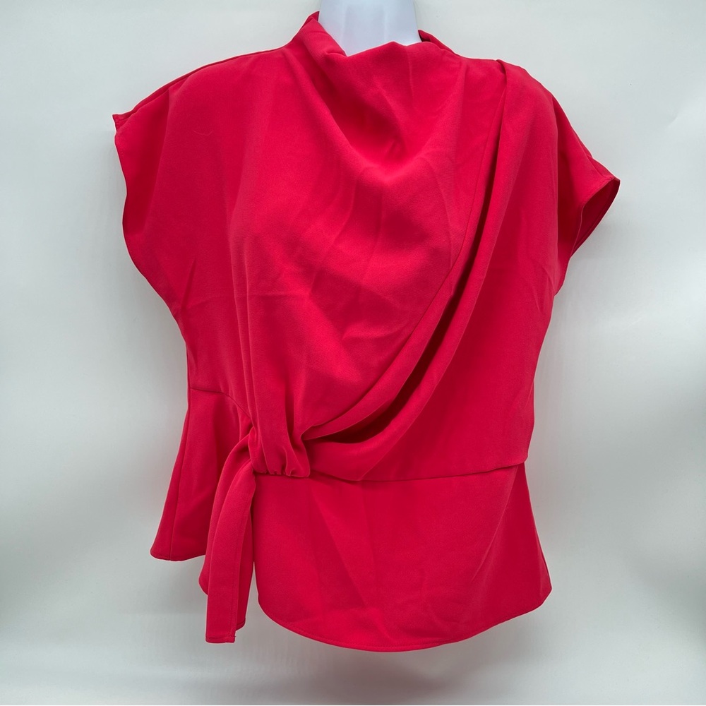 Zara Vibrant Hot Pink Asymmetrical Dress-Size Dress L